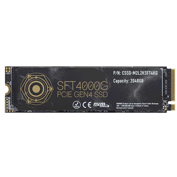 販売 SFT4000G シリーズ M.2 2280 NVMe接続 極薄ヒートシンク付き SSD 2TB 3年保証 CSSD-M2L2KSFT4KG