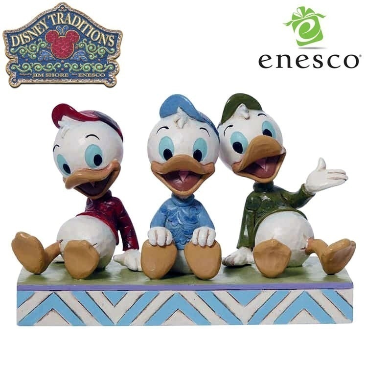 enesco(エネスコ) Disney Traditions ヒューイ, デューイ＆ルーイ シッティング ディズニー フィギュア コレクション 人気 ブランド ギフト クリスマス 贈り物 プレゼントに