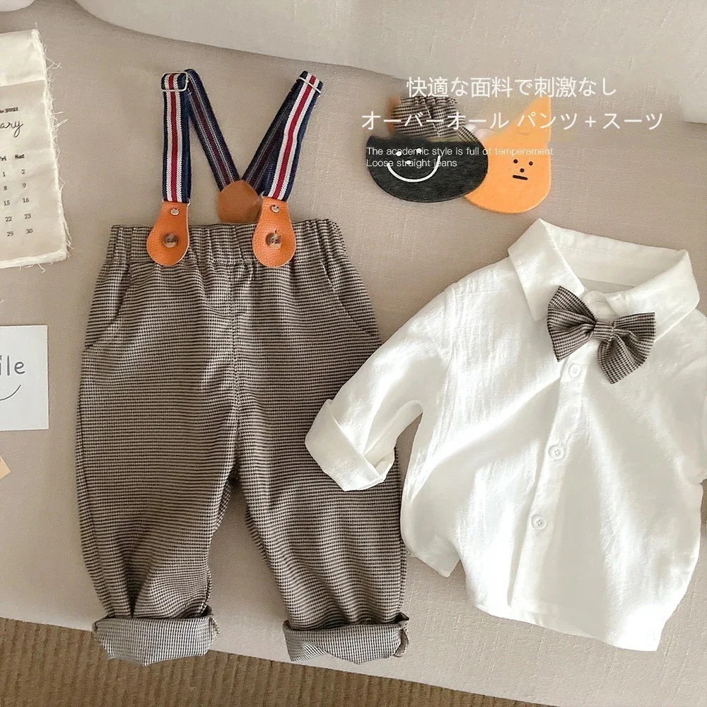 子供服 オーバーオール セット キッズ パンツ スーツ 刺激なし 柔らかい面料 カジュアル長袖 春 秋