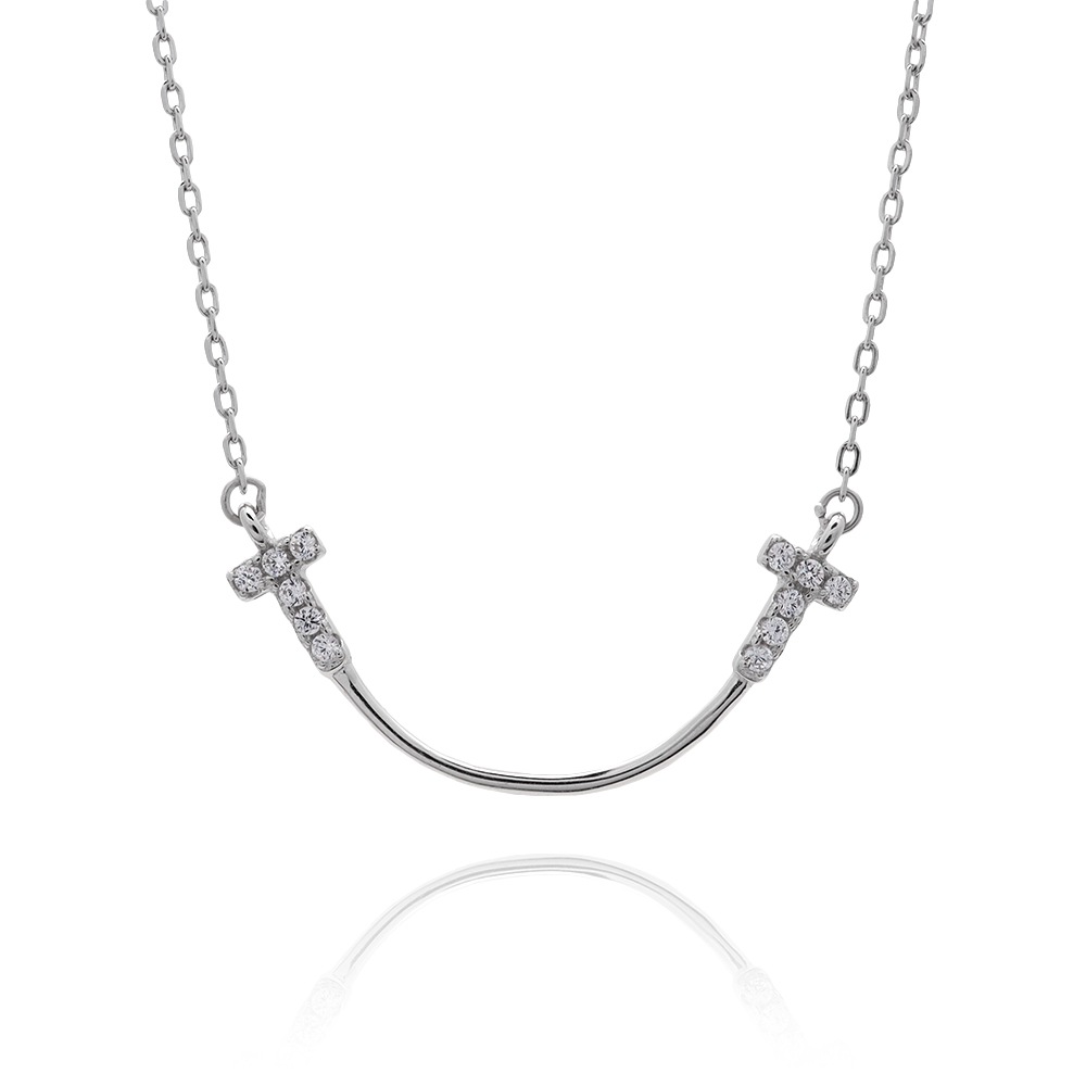 S925 スマイリングマウス ネックレス [fhns060-silver]