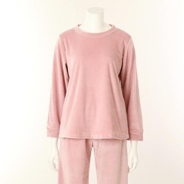 VEV3975W_女性用暖かいベロアコール地イージーウェア上