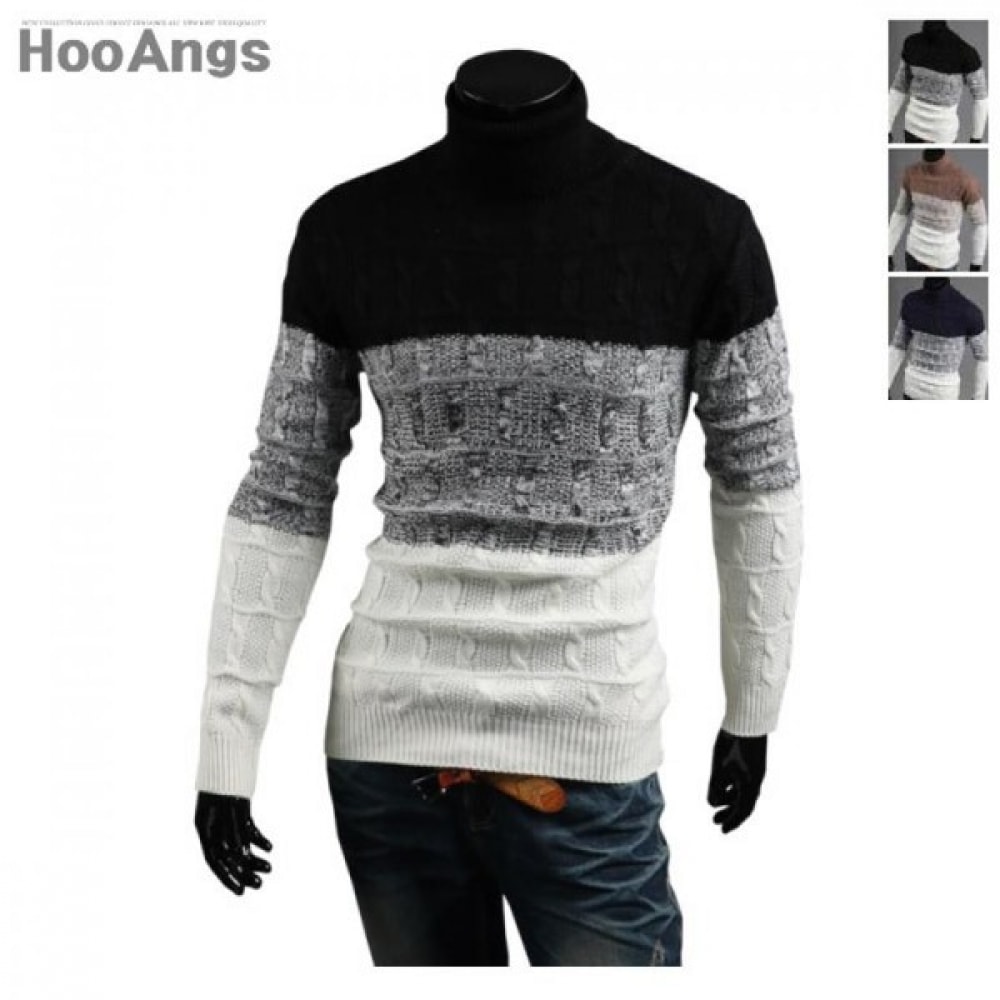 (フアンズ) プレッツェルグラデーションニットポーラー OSPT3054