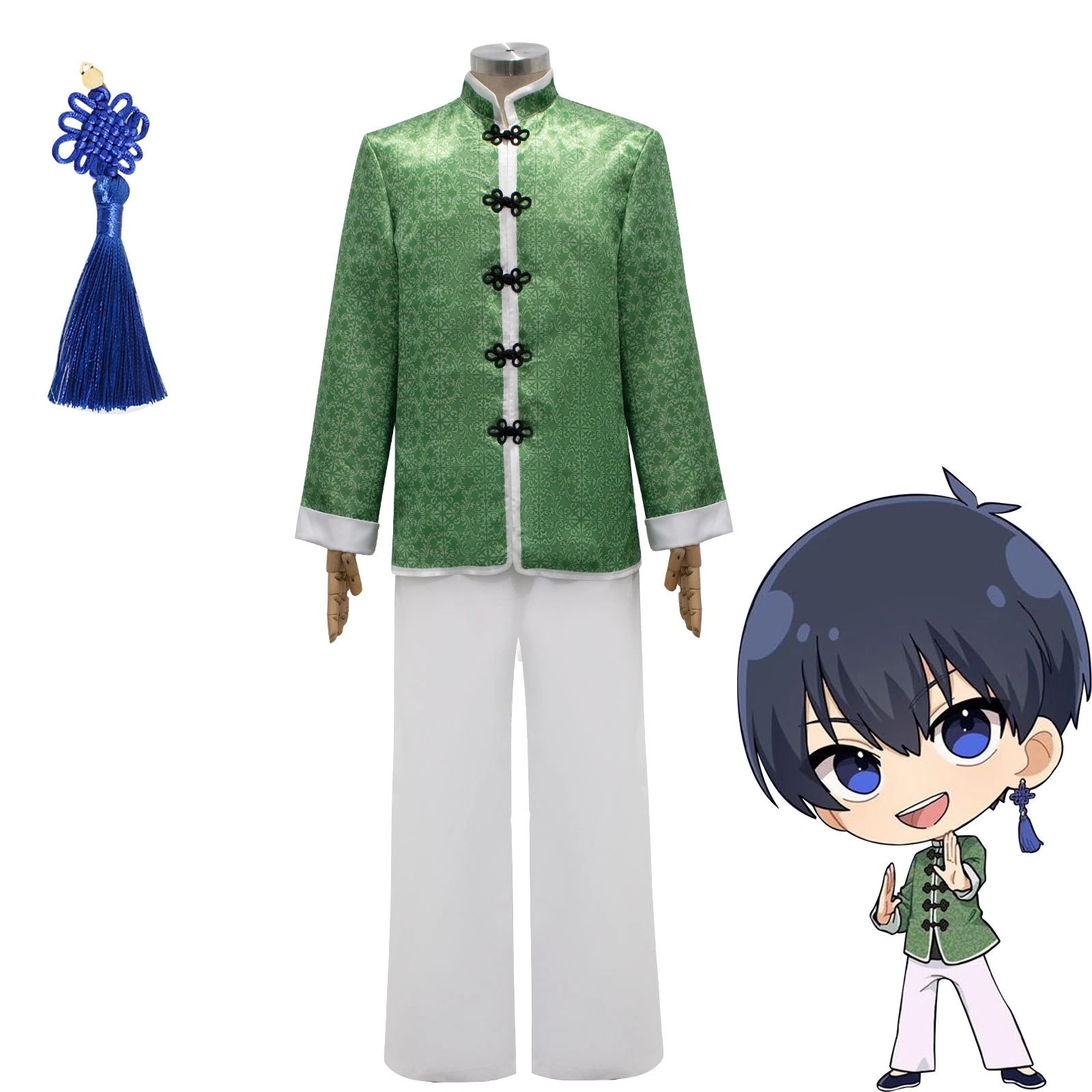 【急速出荷!】コスプレ 仮装ブルー刑務所cos中国カンフー2潔世緑工夫服コスプレアニメハロウィーン イベント用品