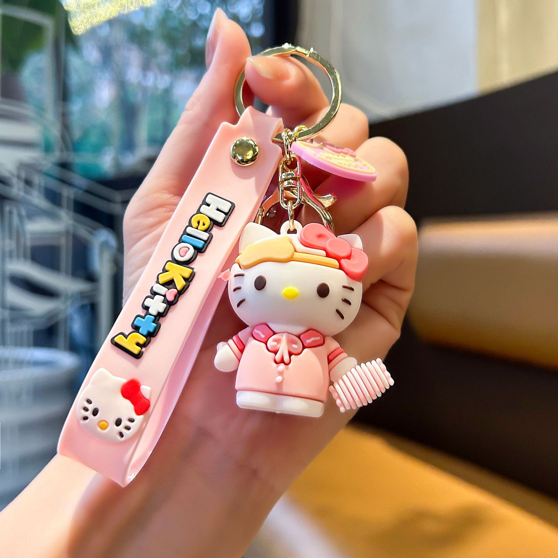 Qoo10] キティちゃんキャラクターキーホルダー8c : バッグ・雑貨