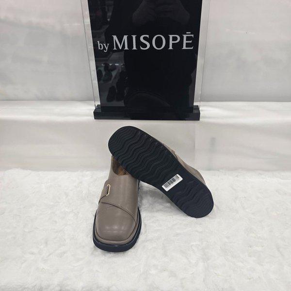 By 女性 三角 バンド ローファー 612HT493YZ012 SEPIA 4 JJ