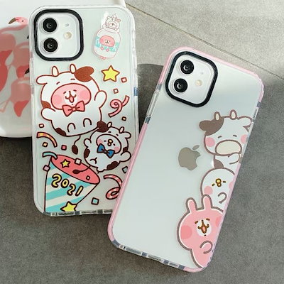 Qoo10 韓国カナヘイカップルシンプル透明かわいい スマホケース 保護フィルム