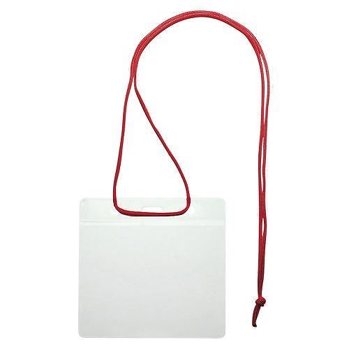 （まとめ買い）イベント吊下げ名札 50枚入 赤 VN-343-R 00019844 [x3]