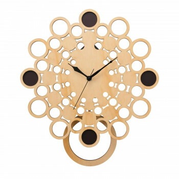 イシグロ　木製振り子時計 ドット 31265