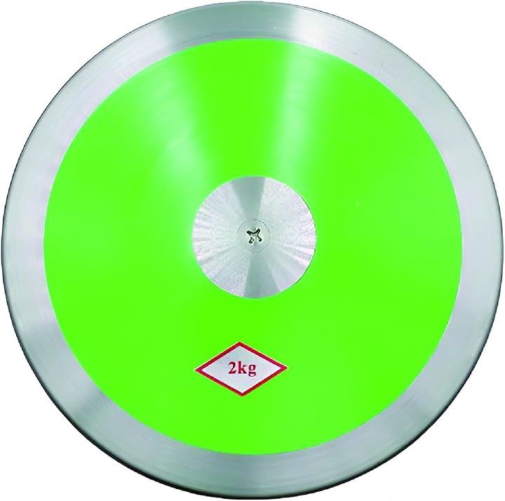 円盤投げ ディスク 陸上競技 陸上部 練習用ナイロン樹脂( グリーン, 2kg)