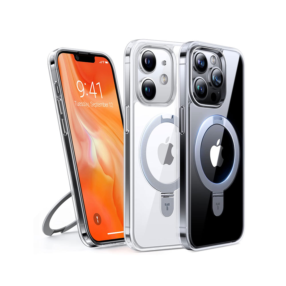 【ガラスフィルム同梱】 UPRO Ostand Clear Case iPhone15 15pro 15Plus 15promax 透明 耐衝撃 保護 画面保護ガラス 黄変防止