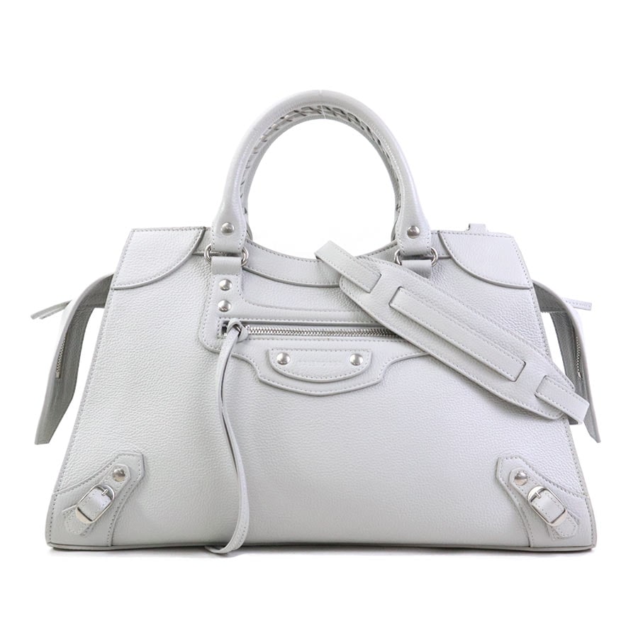 バレンシアガ BALENCIAGA ハンドバッグ ショルダーバッグ ネオクラシック レザー ライトグレー シルバー レディース e60573f 105,600円