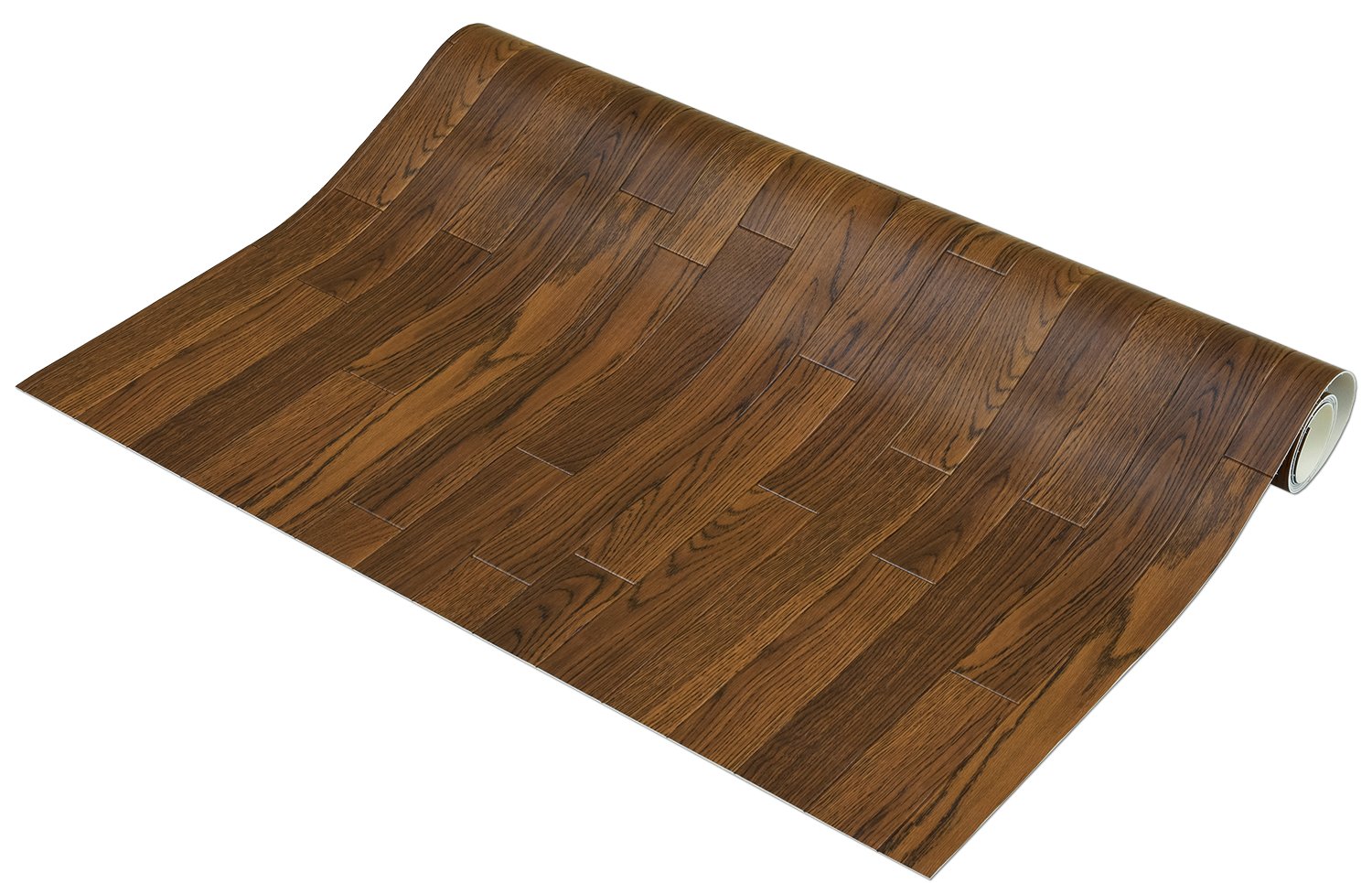 フリーカット 敷くだけリメイク床シート 木目 ダーク 約90×300cm 4,844円