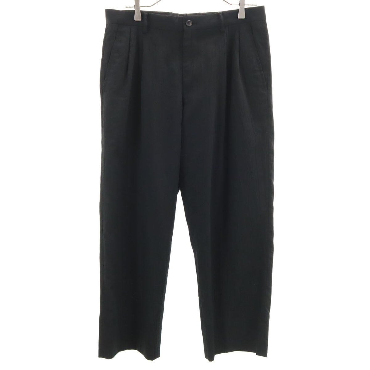 ISSEY MIYAKE WHITE LABEL イッセイミヤケホワイトレーベル 日本製 ワッシャー加工 スラックスパンツ 3 ブラック メンズ 古着 17,026円