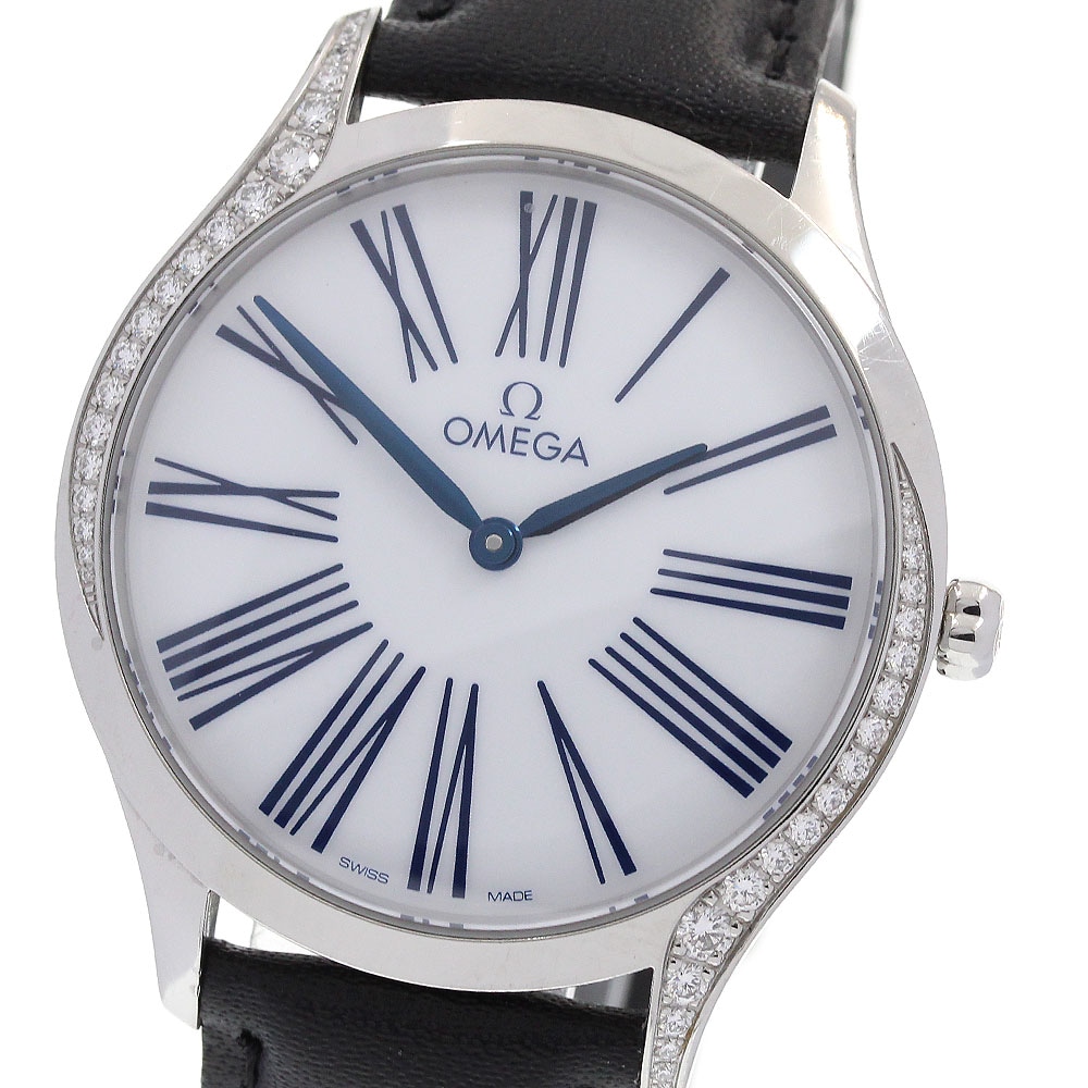 オメガ OMEGA 428.17.36.60.04.001 デビル トレゾア サイドダイヤ クォーツ レディース 保証書付き_848096【中古】