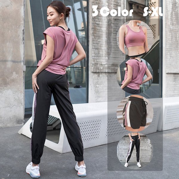 トレーニングウエアレディーススポーツウェア ランニングウェア ウォーキング ヨガウェア 速乾アップ 春 秋 ジム 吸汗 ダイエット 夏 上下4点セット