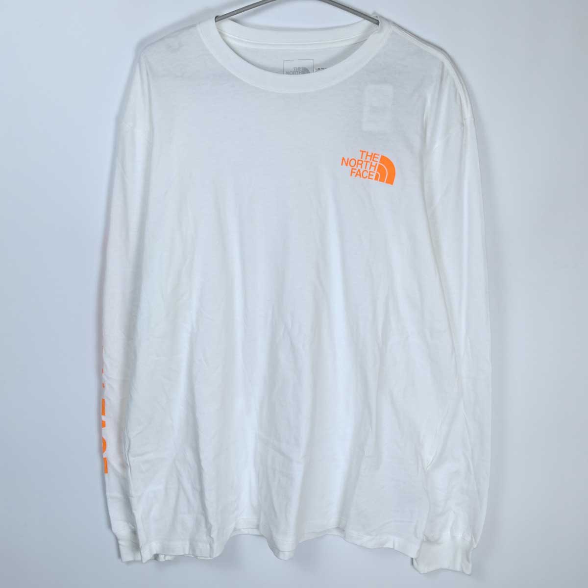 【中古・未使用品】ノースフェイス 長袖 Tシャツ ロンT ロングスリーブ XL ホワイト NF0A811P メンズ THE NORTH FACE トップス