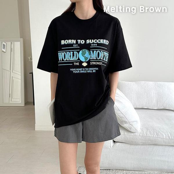 女性オーバーフィット半袖Tシャツ女性プリント半袖wd3