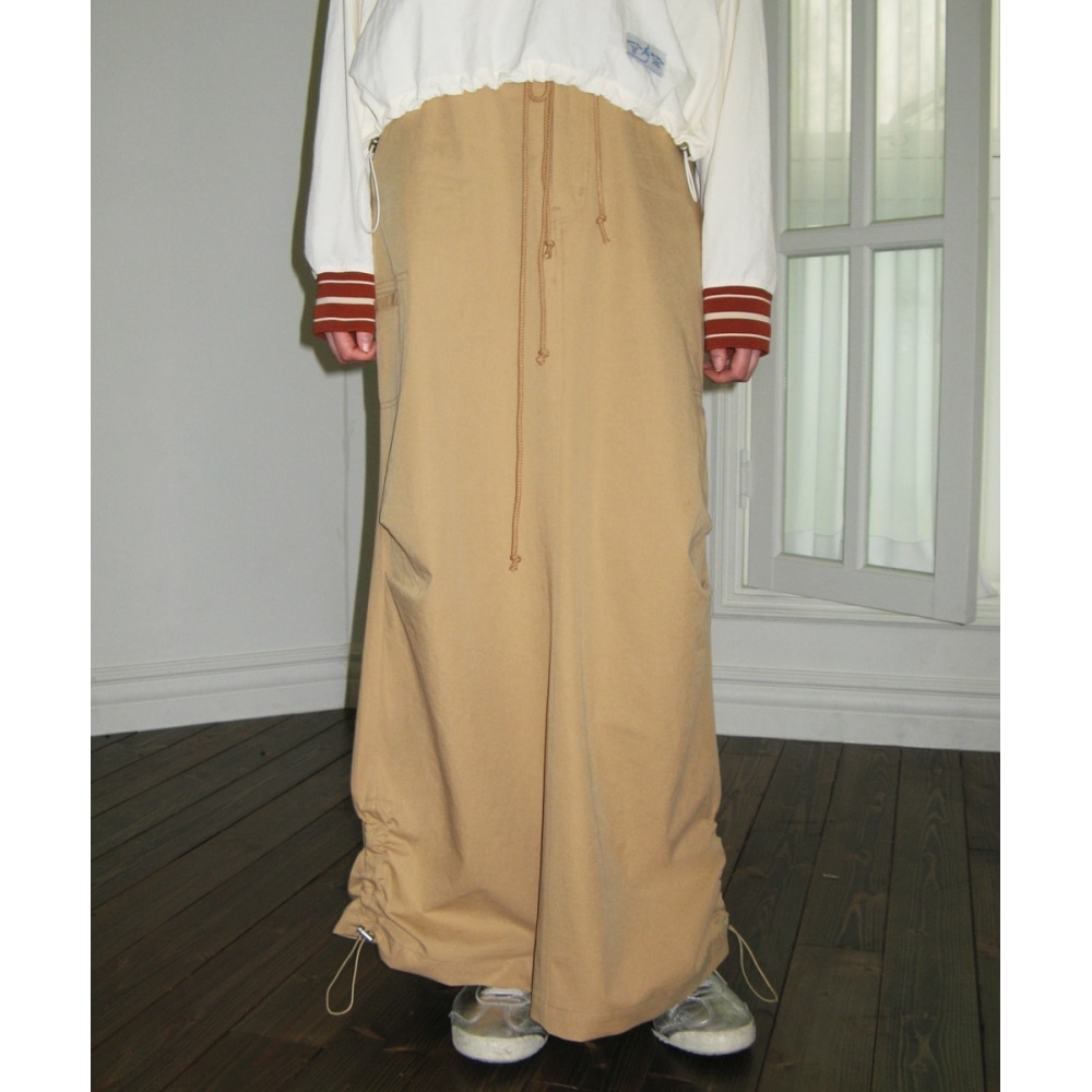 SINOON ワークウェアロングスカート (ベージュ)