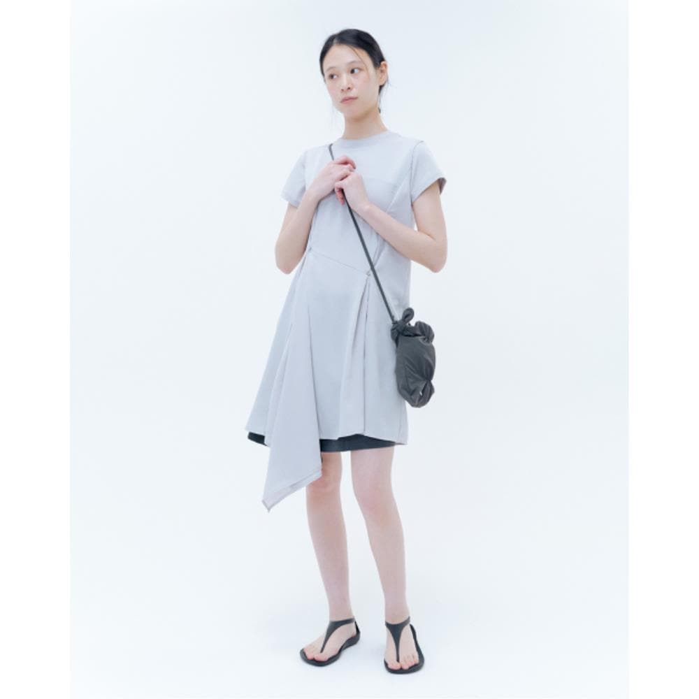 MISEKI SEOUL Billow sheer sleeveless one piece SILVER GR