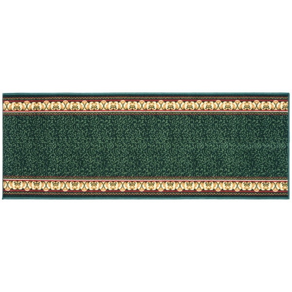 270022226 タフトプリント廊下敷き 裏貼り アイラス グリーン 80340cm メーカー直送