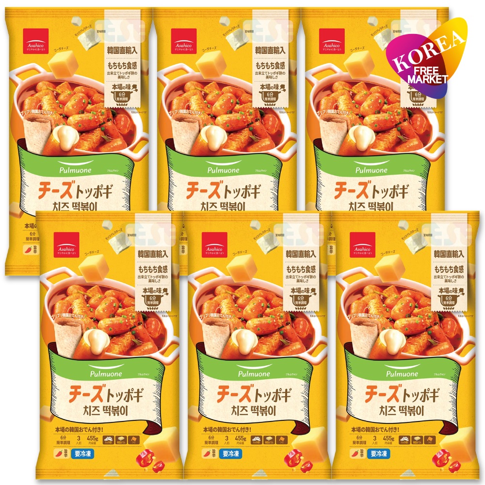 チーズトッポギ 6個セット 455g / 冷凍 Asahico アサヒコ 韓国 トッポッキ 餅