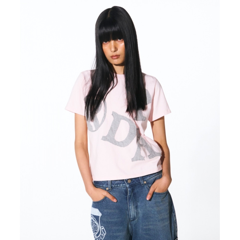 プレンダプラダビッグパッチクルーネックTシャツライトピンク 5,761円