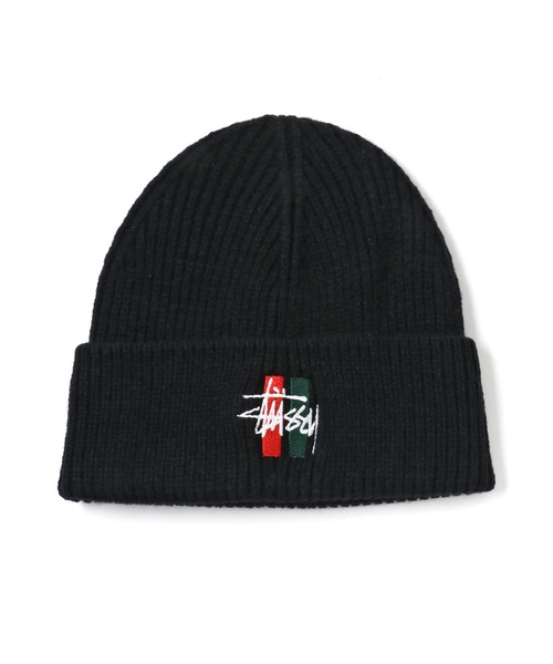 ニット帽 STUSSY Bars Logo Cuff Beanie stussy beanie ビーニー 帽子 ニットキャップ メンズ男性用17C_832089 USAモデル