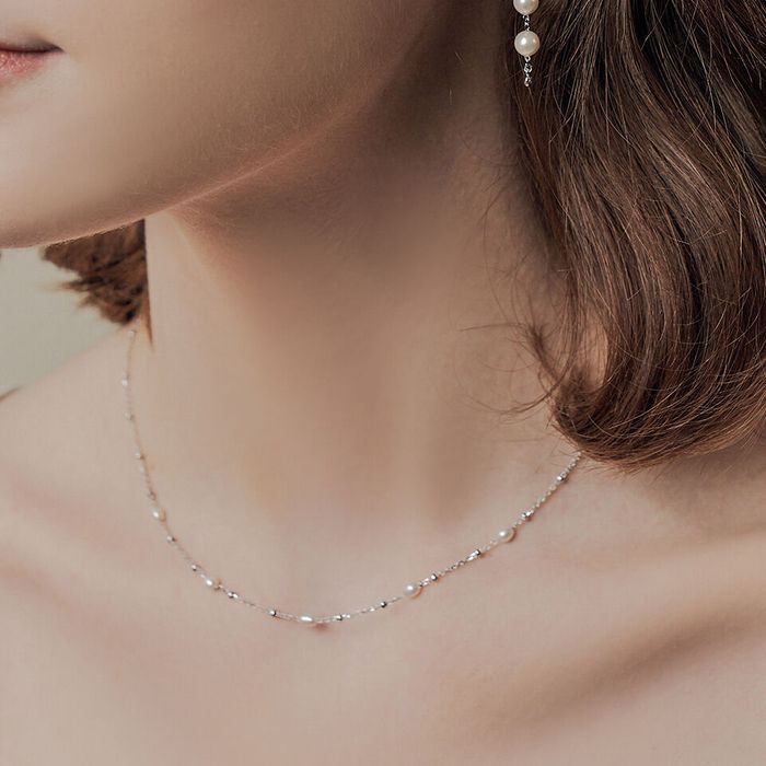 [silver925] clara pearl necklace おしゃれ アイドル愛用ブランド 韓国人気 韓国ファッション
