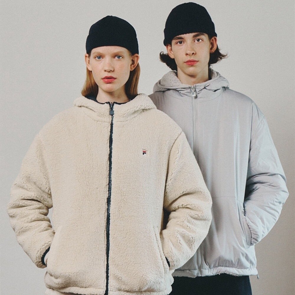 Fila リバーシブルフード付きフリース_FE2JKE6102X_BEI 19,492円