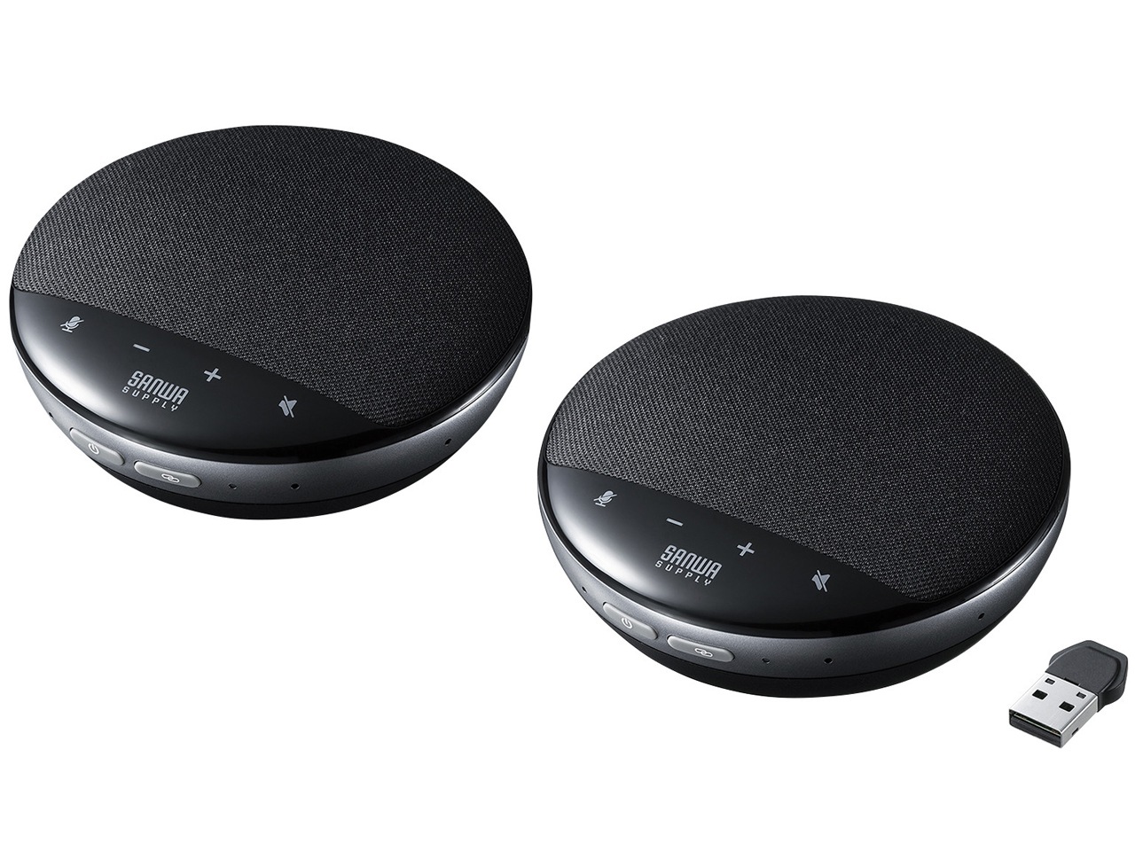 MM-WLMSPSET ワイヤレス会議スピーカーフォン（2台セット）