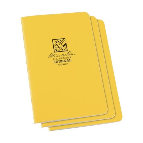 （まとめ） ライトインザレインステイプルノートブック（セット） ジャーナル 391FX 1パック（3冊） 2セット