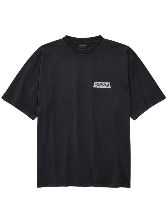 BALENCIAGA Men T-Shirts 764235 TTVL61041 Black