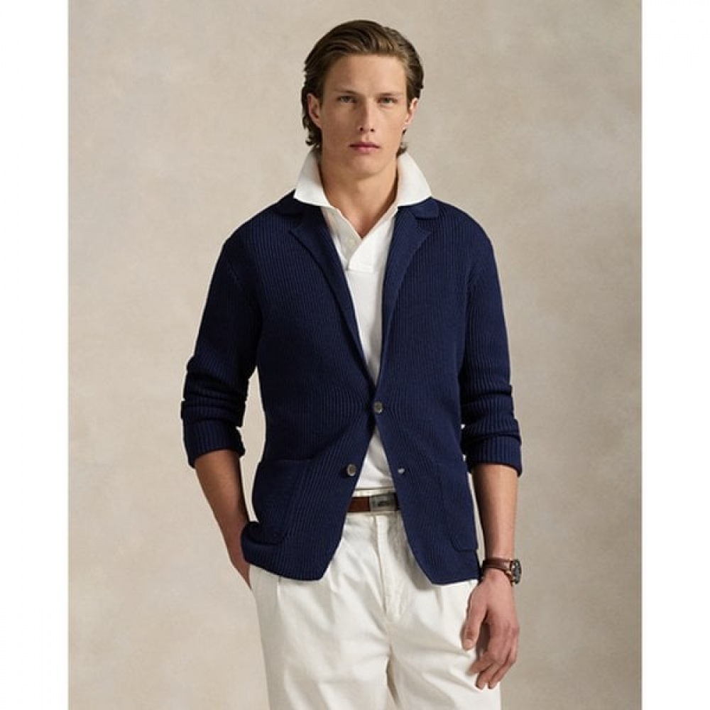 ポロ ゴルフ メンズ メッシュ ニット コットン ブレンド ブレザー カーディガン MNXGSWE16820061410