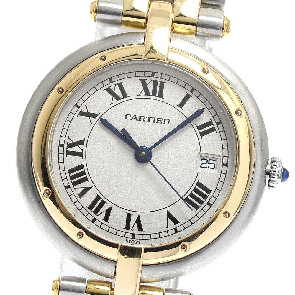 カルティエ CARTIER 83084242 パンテールLM ラウンド 2ロウ デイト クォーツ メンズ _889162【中古】