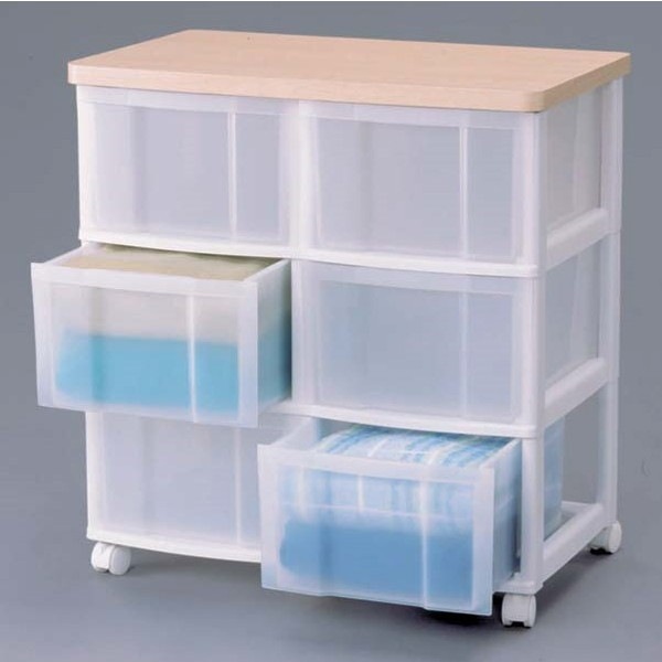 CCW-626 ホワイト/ペアー [ウッドトップチェスト] メーカー直送