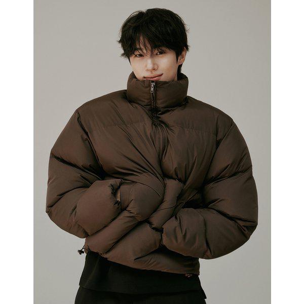 NEW [ピョン・ウソク] 男性のモックネックパディングプッパージャンパー 01075926