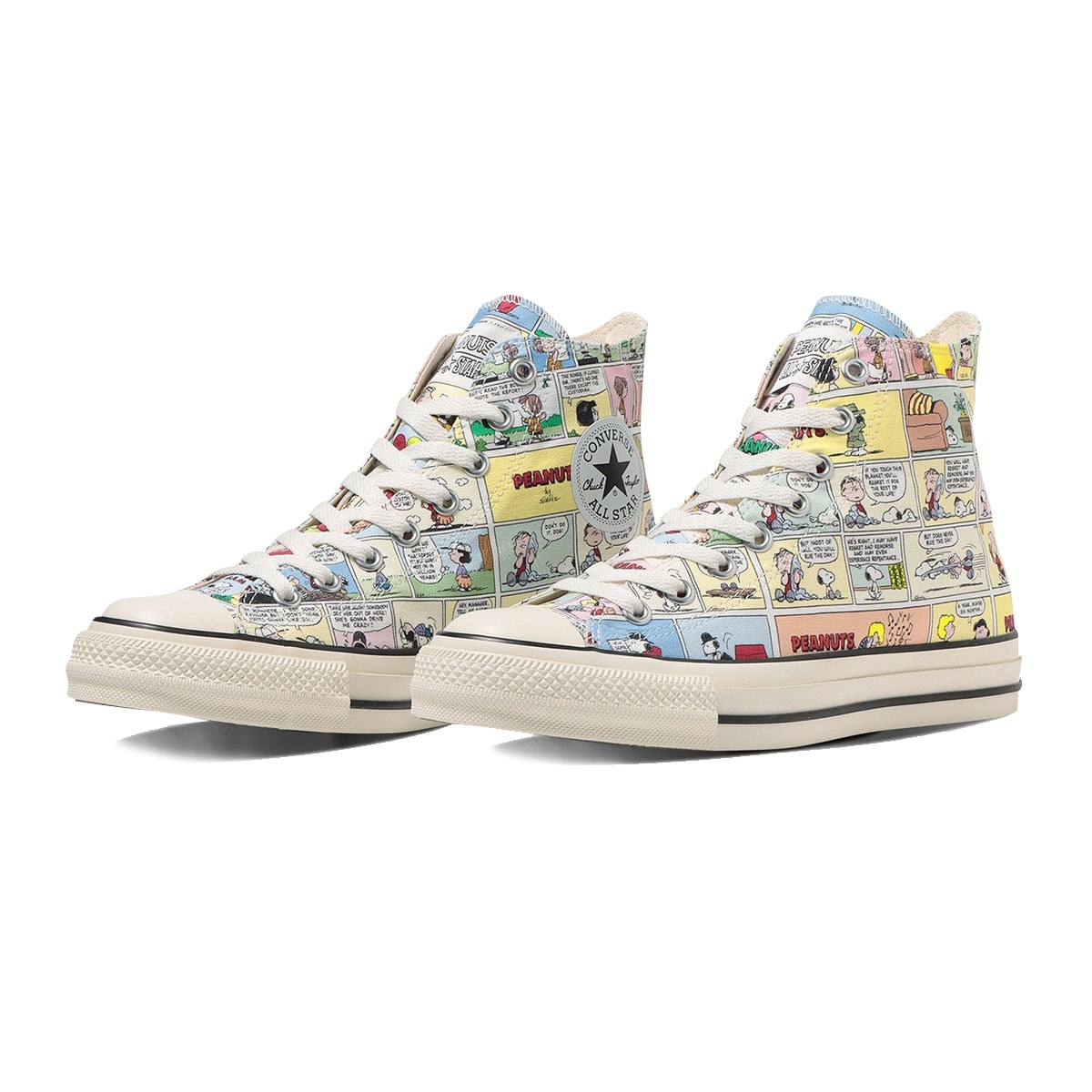 オールスター ピーナッツ ハイカットスニーカー キャンバスシューズ スヌーピー ピーナッツ キャラクター 漫画風 コミック コラボ商品