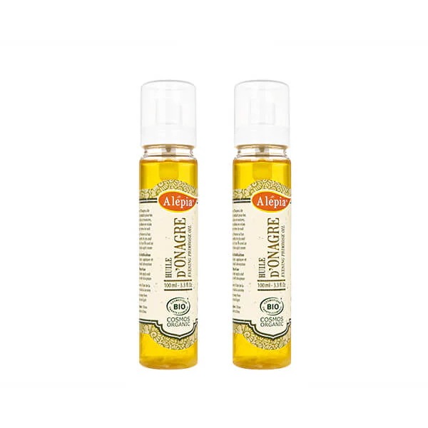 アレピア イブニングプリムローズオイル 100ml 2本 Alepia Evening Primrose Oil 100%オーガニック 海外発送 国際書留郵便発送