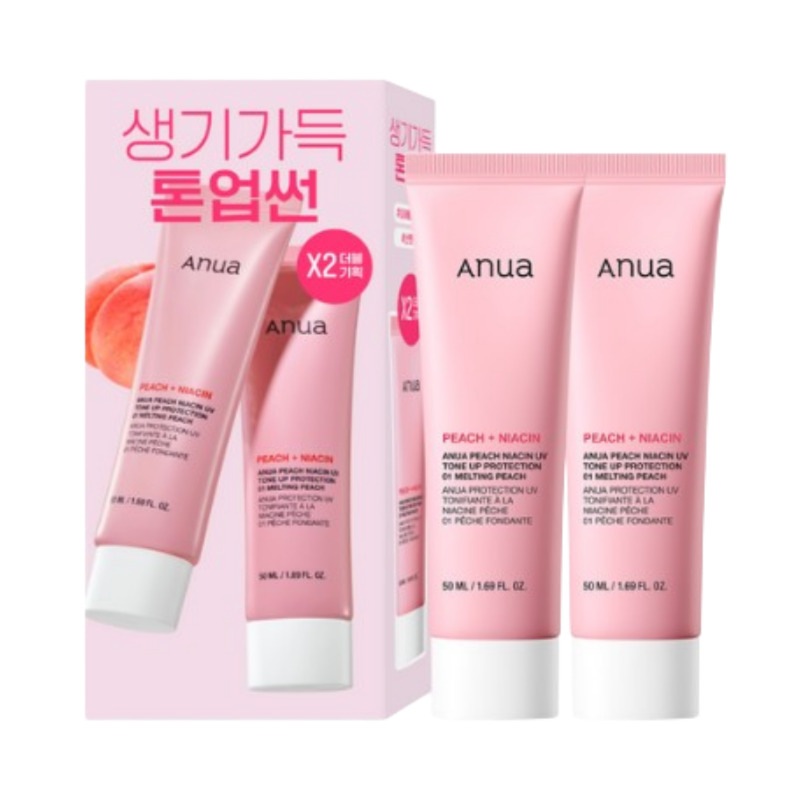 桃 ナイアシン UV トーンアップ プロテクション 50ml ダブル企画