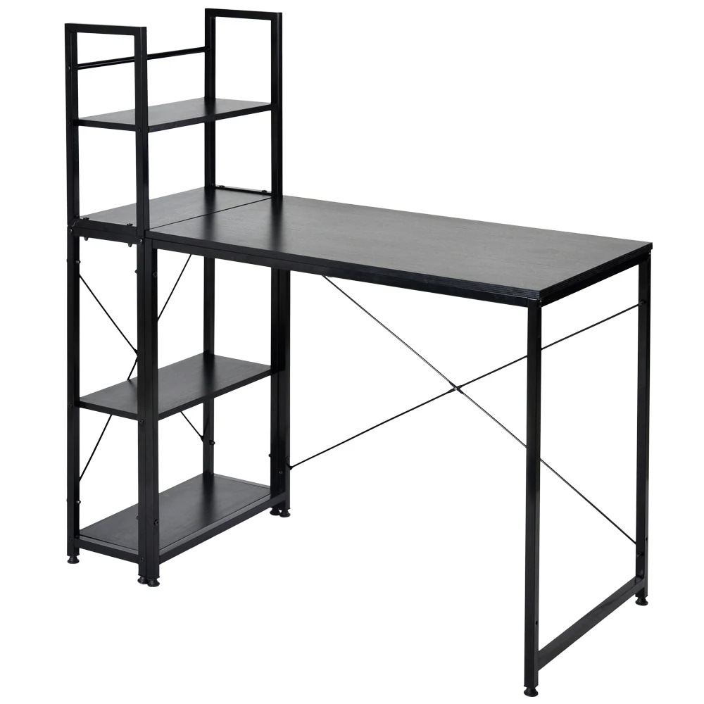 【日本国内出荷-3日で配達】韓国版新金 4色 パソコンデスク 左右入替可 収納 両用デスク ハイタイプ 組み立て簡単 多重機能 在宅ワークデスク勉強机 傷や水などに強い ゲーミングデスクDJYC17