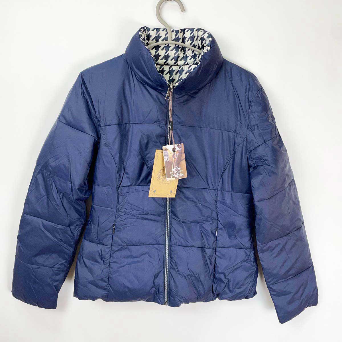 【中古・未使用品】HV Polo SOCIETY Gina リバーシブル 中綿 ジャケット ジーナ S ネイビー レディース 乗馬 馬術
