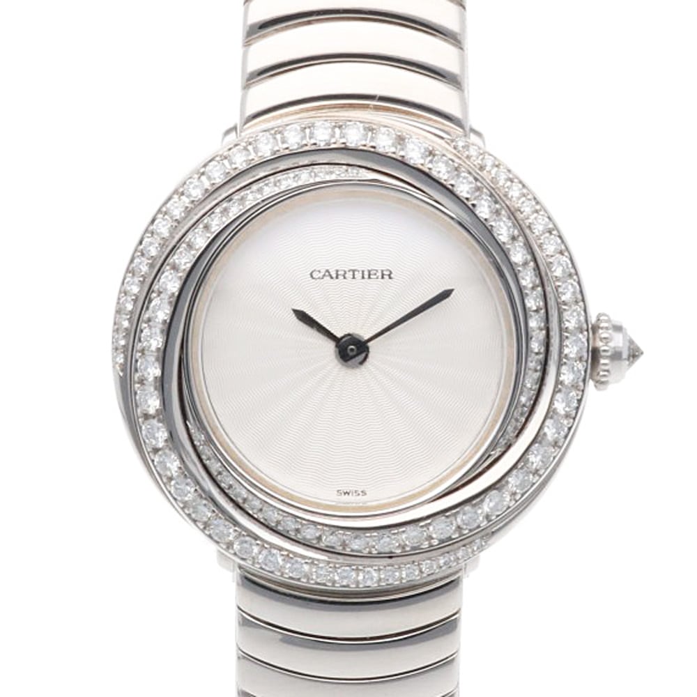 カルティエ トリニティ 腕時計 18金 K18ホワイトゴールド 2444 クオーツ 1年保証 CARTIER 中古