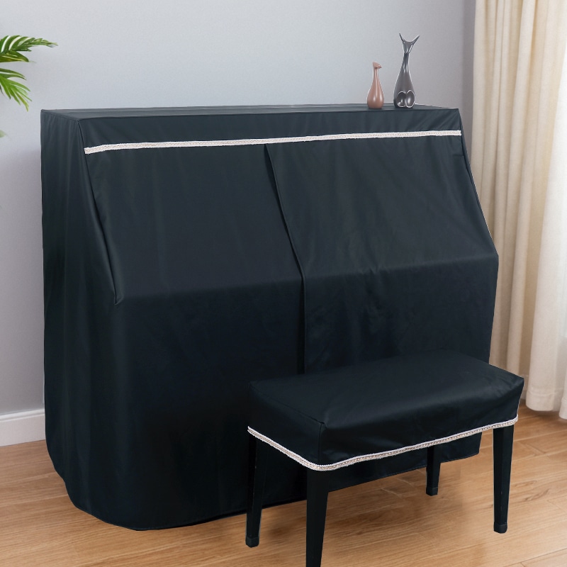 ピアノカバー 椅子カバー 2点セット 革材質 防水 猫の爪防止 フルカバー ピアノトップカバー アップライトピアノカバー デジタルピアノカバー 防塵カバー ピアノカバーセット 韓国風 白 黒 グレー