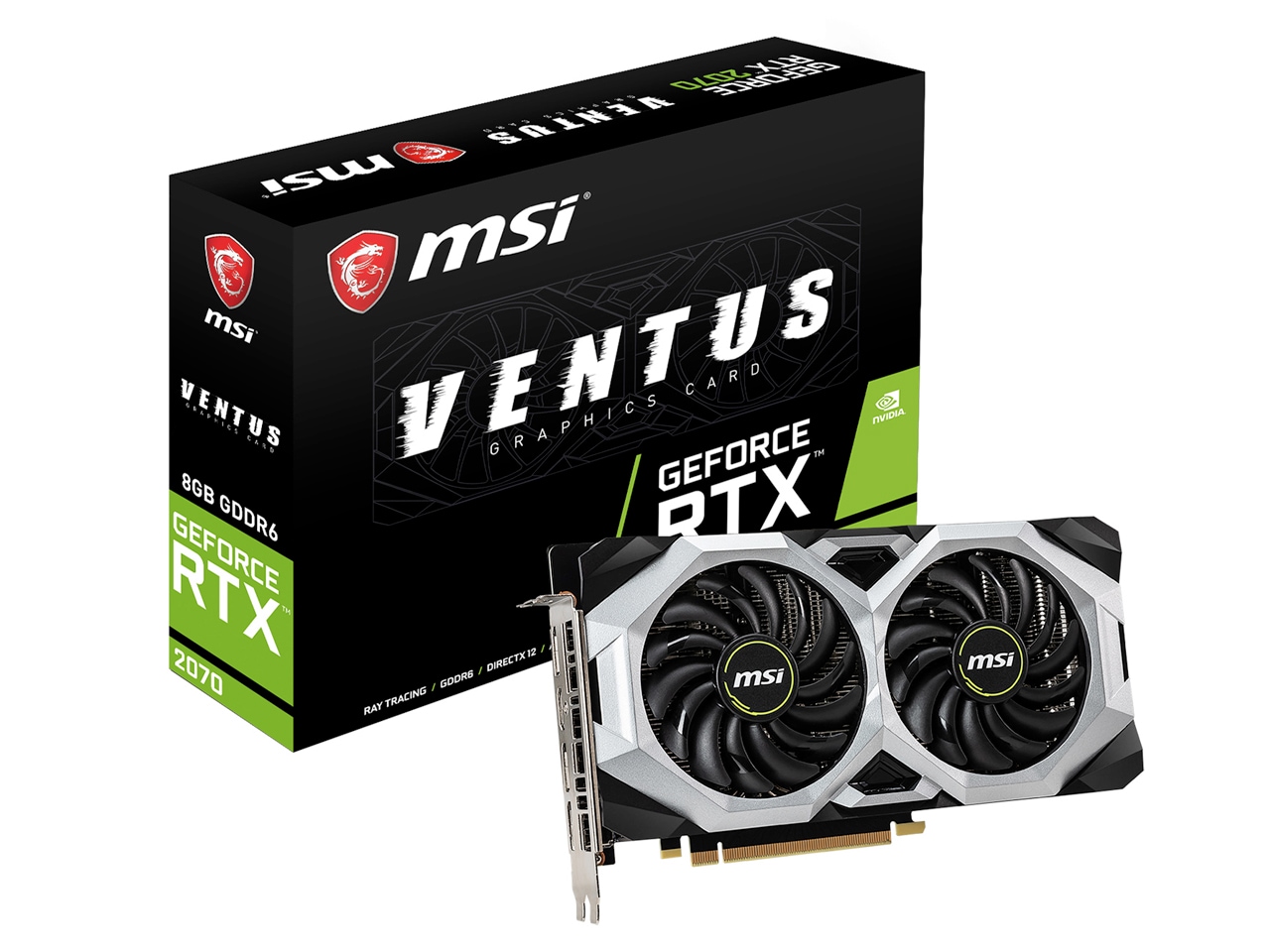 MSI グラフィックボード ビデオカード GeForce RTX 2070 VENTUS 8G [PCIExp 8GB] 即納OK