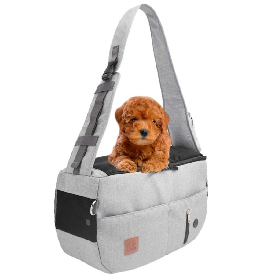 犬キャリーバッグ 犬キャリーバッグ通気性 犬キャリーバッグ小型犬かわいい 犬キャリーバッグおしゃれ (グレー)