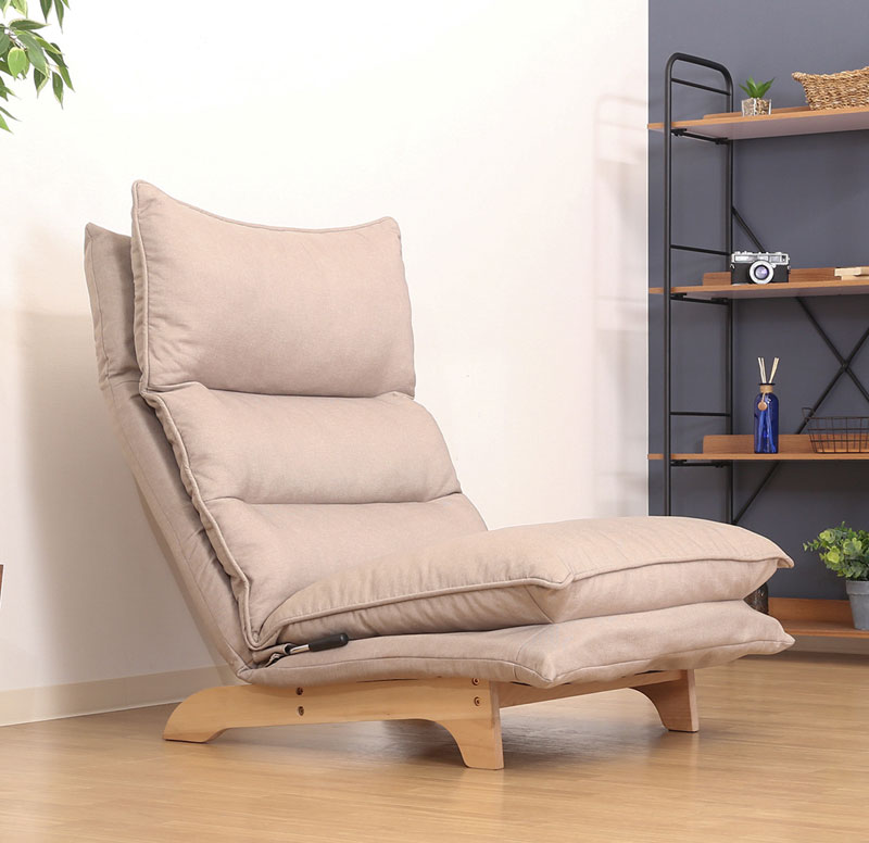 不二貿易 19206 ダブルクッション座椅子 1P(ベージュ) 19206フジボウエキ