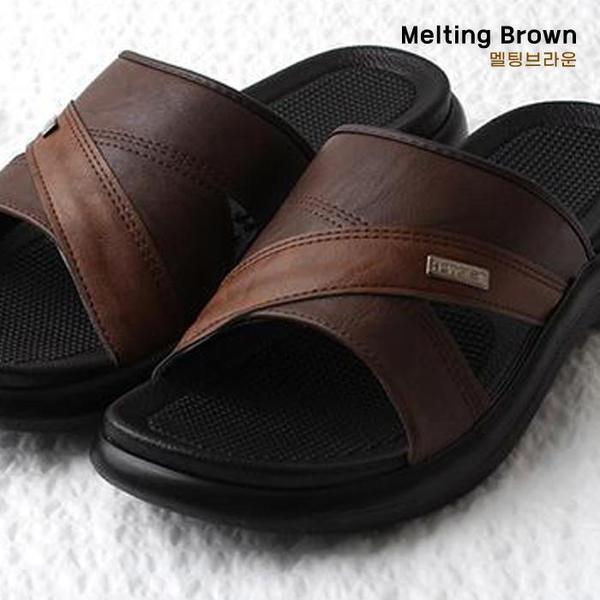 メンズオフィススリッパ レザーサンダル JE25