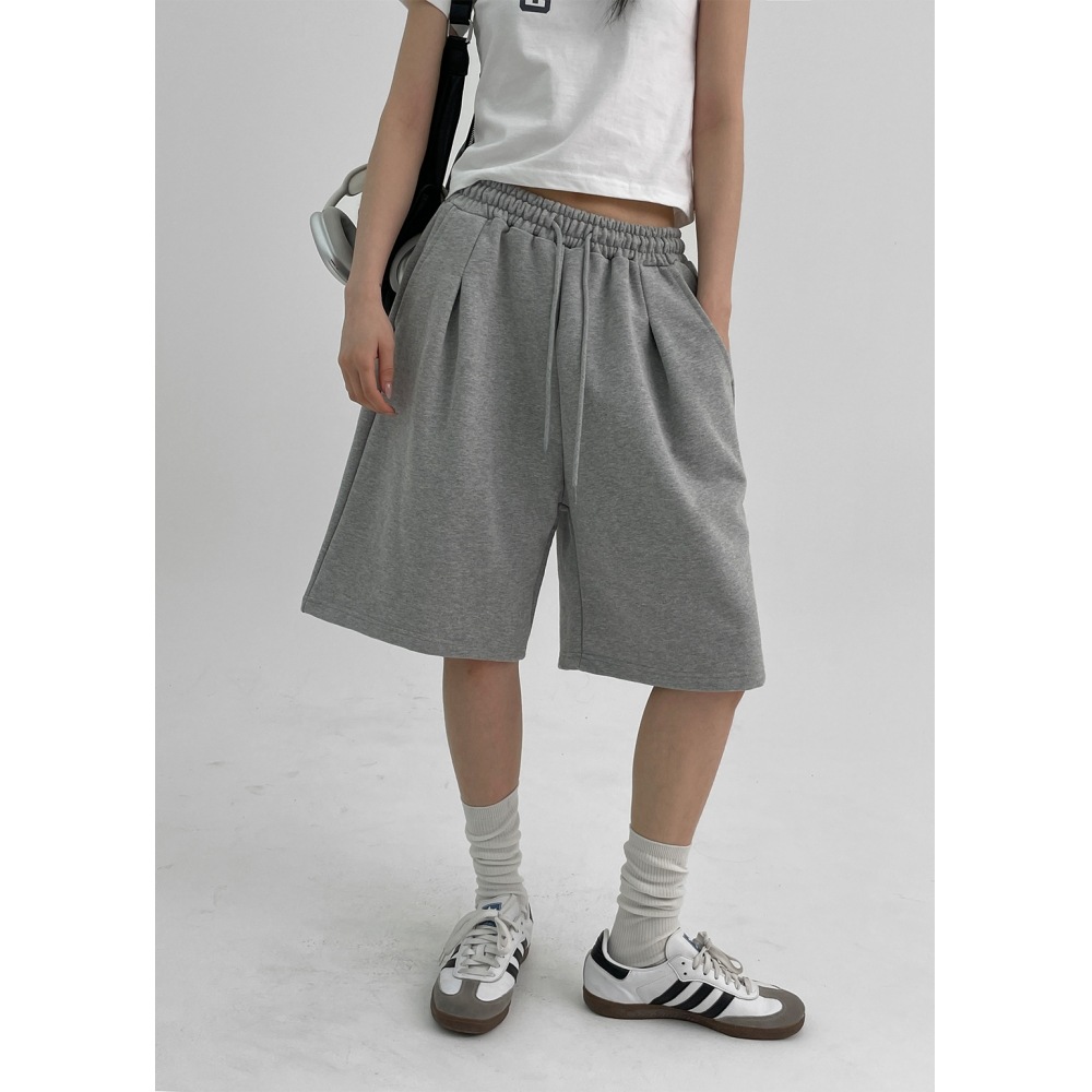 BLACK UP [MADE] ディッケデンバミューダオーバーフィットバンディングパンツ