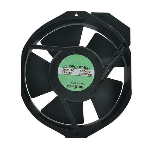 ノートパソコンCPU冷却ファンに適合する 5915PC-20T-B30 200V-AC 50/60Hz 34/33W 172*150*38mm アルミフレーム