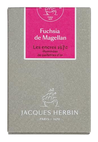 エルバン(Herbin) アニバーサリーインク 【1670 金の微粒子入り】万年筆/つけペン用 フューシャ マゼラン hbj15063